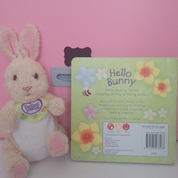 Rare! FurReal Freinds Baby Bunny + Book + Blanket - Picture 3 of 6